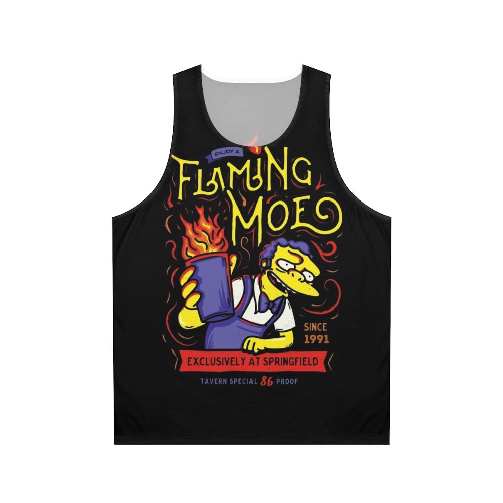 Flaming drink unisex tank top