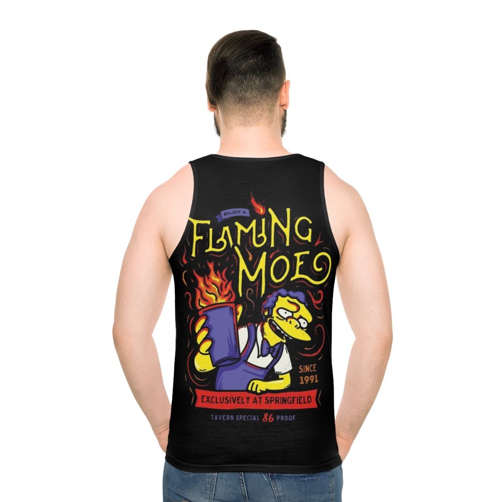 Flaming drink unisex tank top
