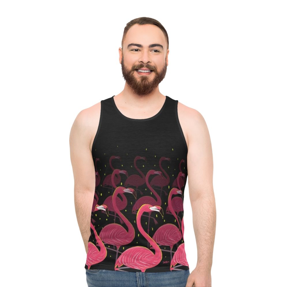 Flamingo March Unisex Tank Top