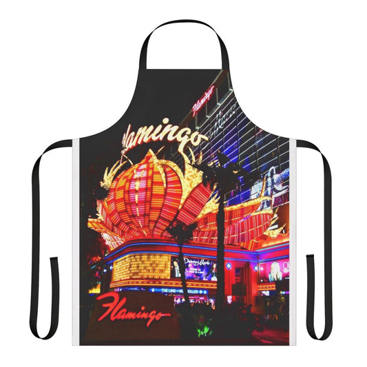 Flamingo Neon Signs American Apron - Las Vegas Souvenir