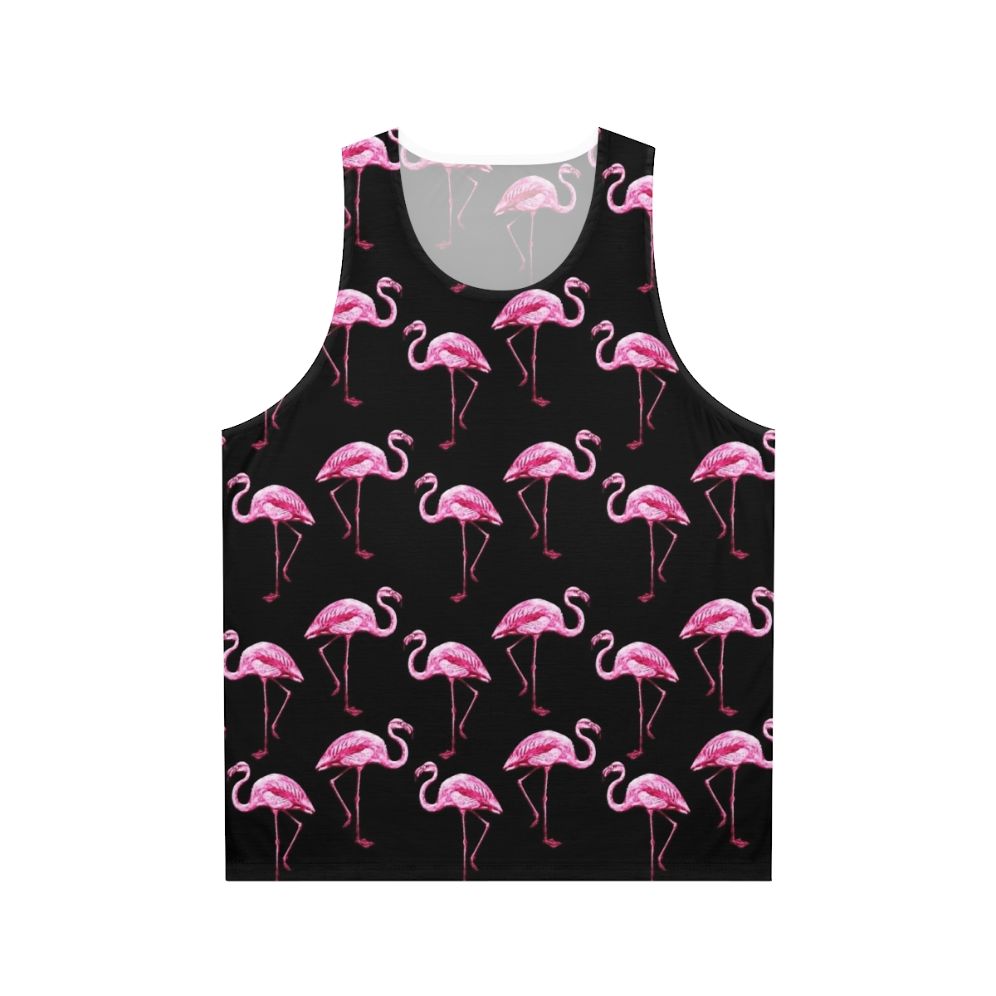 Flamingo pattern unisex tank top