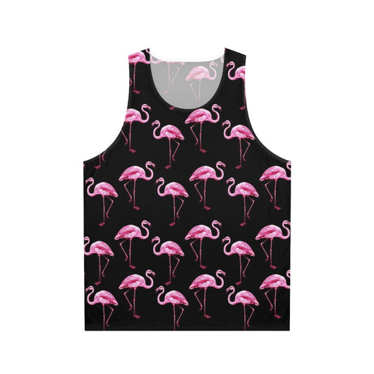 Flamingo pattern unisex tank top