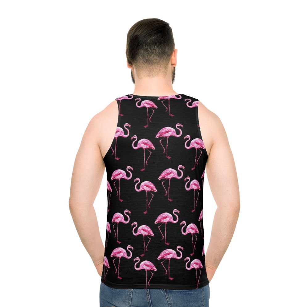 Flamingo pattern unisex tank top