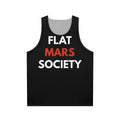 Flat Mars Society Unisex Tank Top with space exploration design