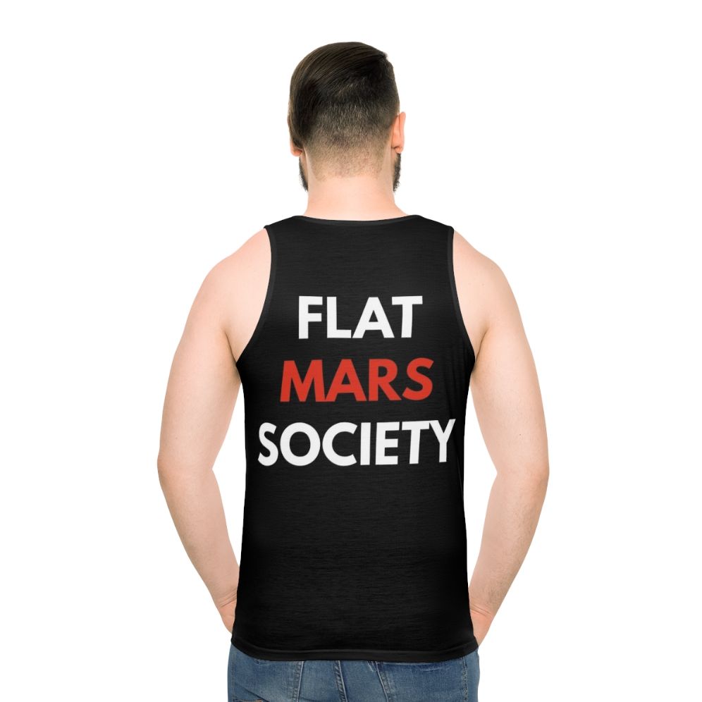 Flat Mars Society Unisex Tank Top with space exploration design