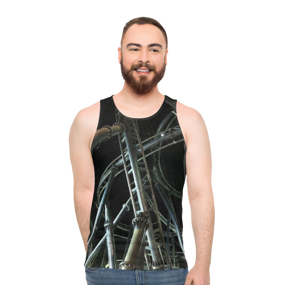 "Flight Of Fear Unisex Tank Top - Roller Coaster Enthusiast Apparel"