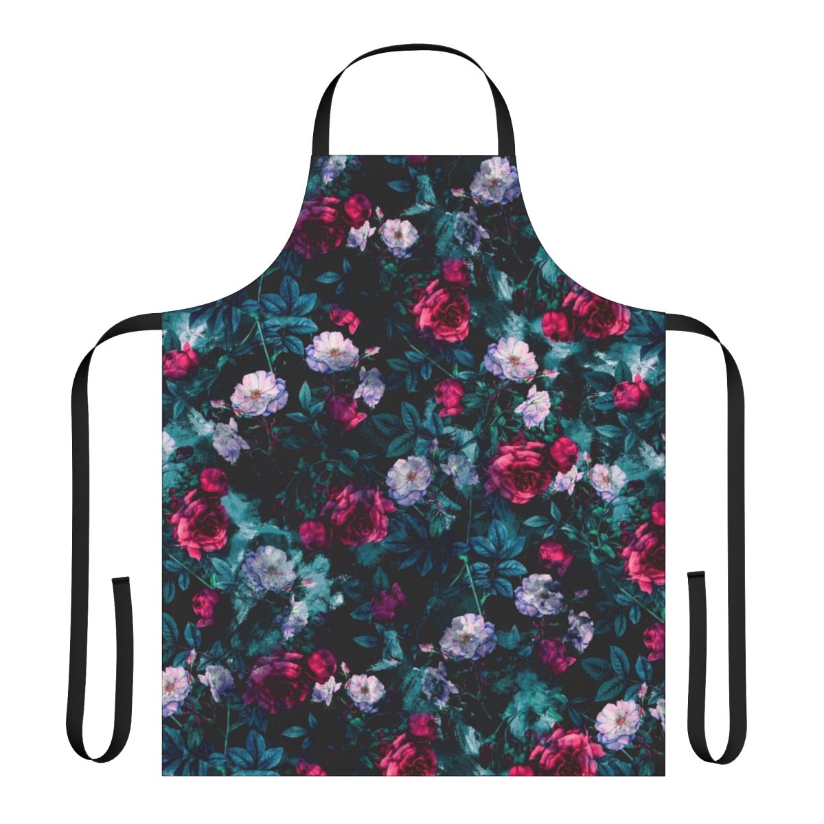 A stylish floral abstract apron for creative fashion and art enthusiasts