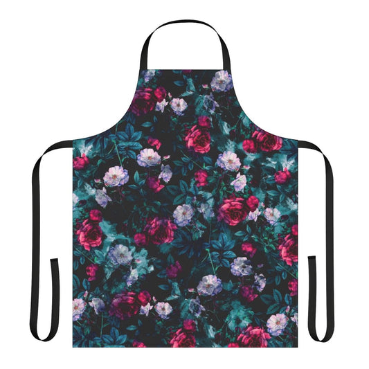 A stylish floral abstract apron for creative fashion and art enthusiasts