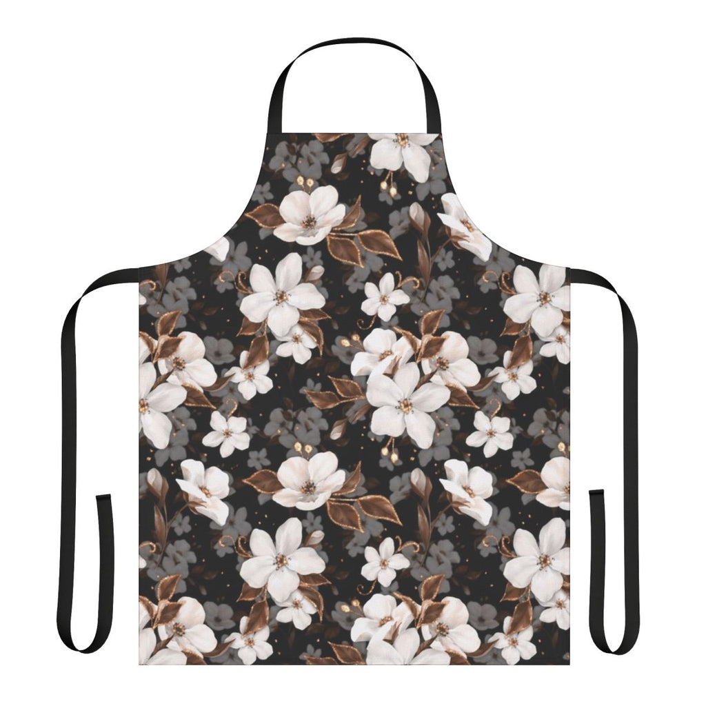 Floral apron featuring a beautiful apple blossom pattern