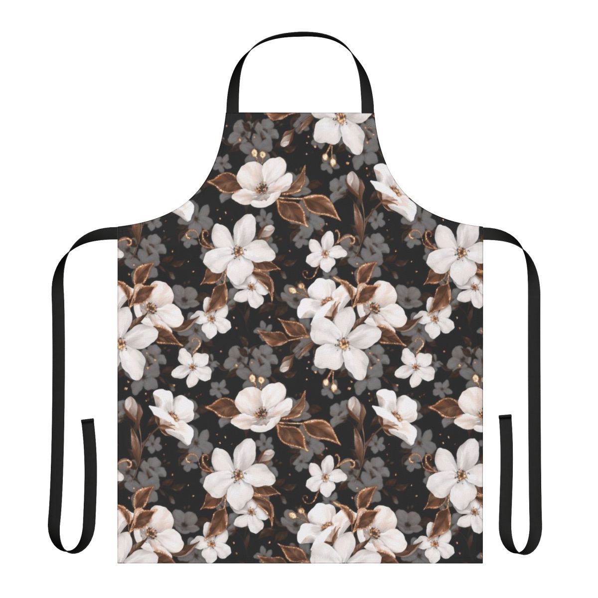 Floral apron featuring a beautiful apple blossom pattern