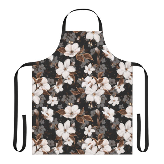 Floral apron featuring a beautiful apple blossom pattern