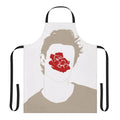 Floral apron with a rose pattern, inspired by the music of Shawn Mendes