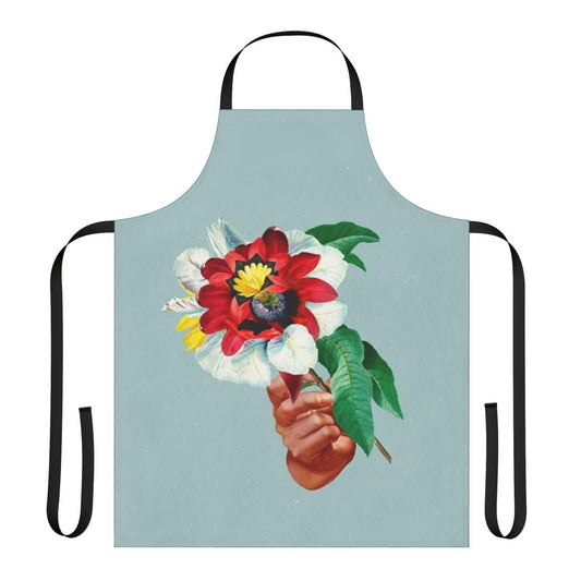 Floral hand apron featuring a design inspired by Maribou State's 'Kingdoms in Colour' album