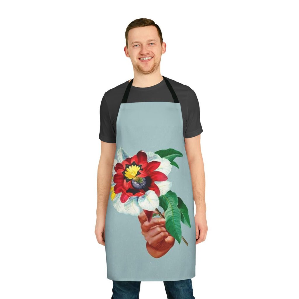 Floral hand apron featuring a design inspired by Maribou State's 'Kingdoms in Colour' album