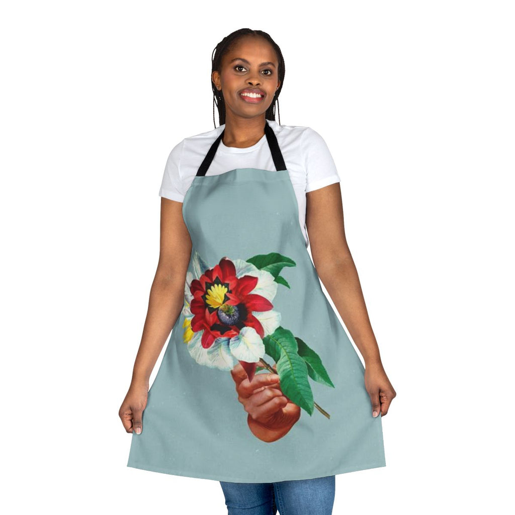 Floral hand apron featuring a design inspired by Maribou State's 'Kingdoms in Colour' album