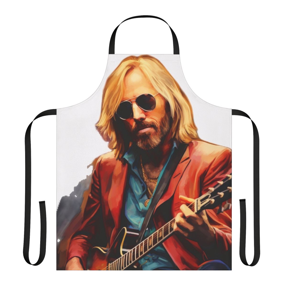Floral apron with a design inspired by the iconic Tom Petty song "You Belong Among the Wildflowers"