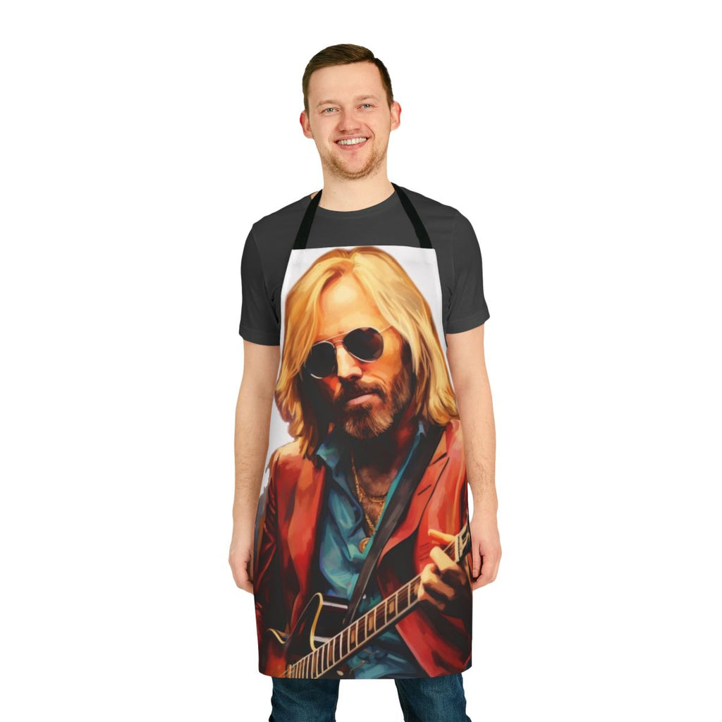 Floral apron with a design inspired by the iconic Tom Petty song "You Belong Among the Wildflowers"