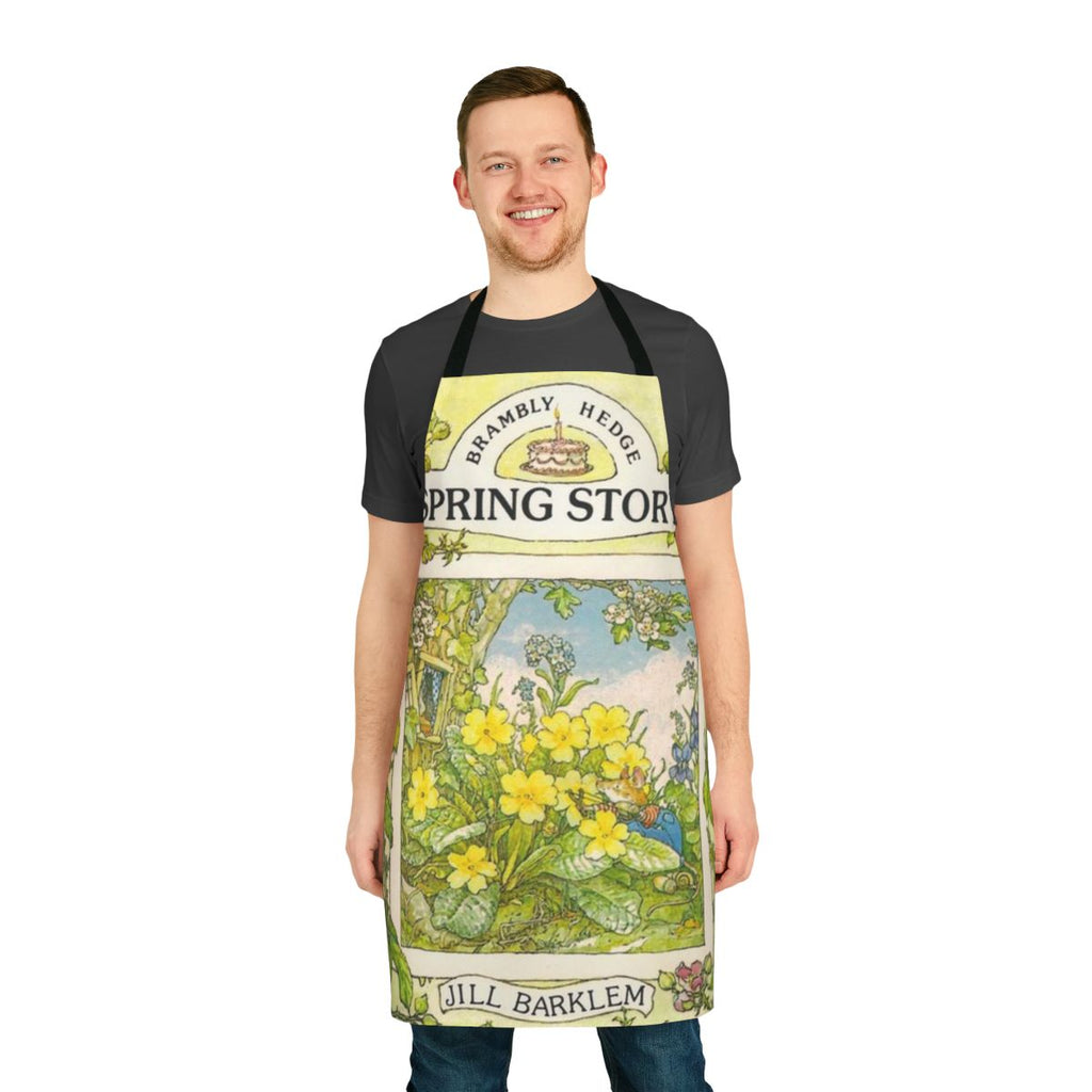Brambly Hedge Spring Story Apron with Vibrant Floral and Leaf Pattern