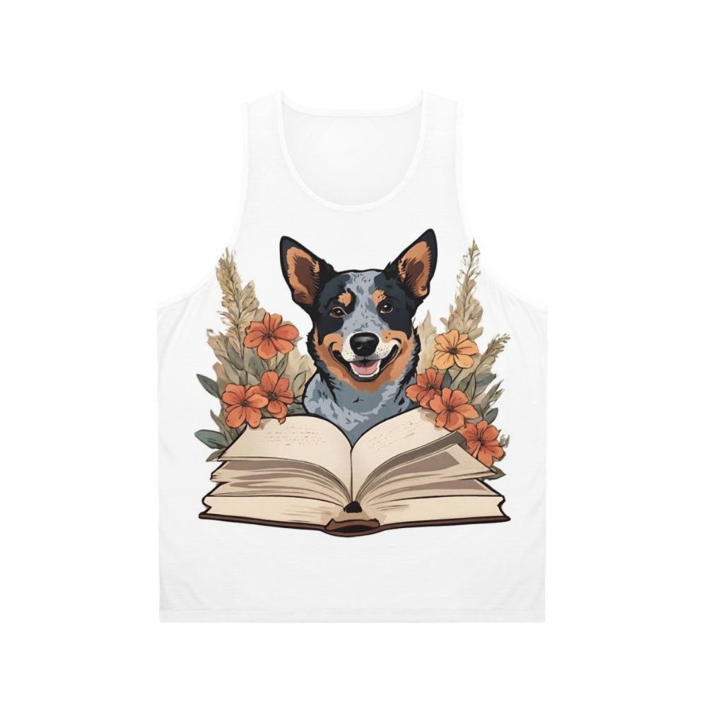 Floral Australian Cattle Dog Unisex Tank Top