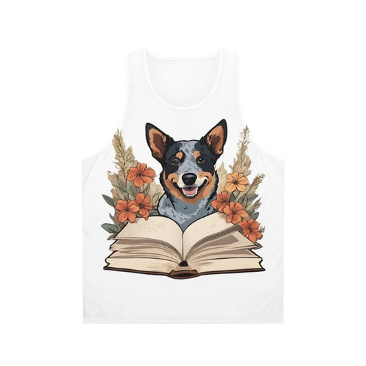 Floral Australian Cattle Dog Unisex Tank Top
