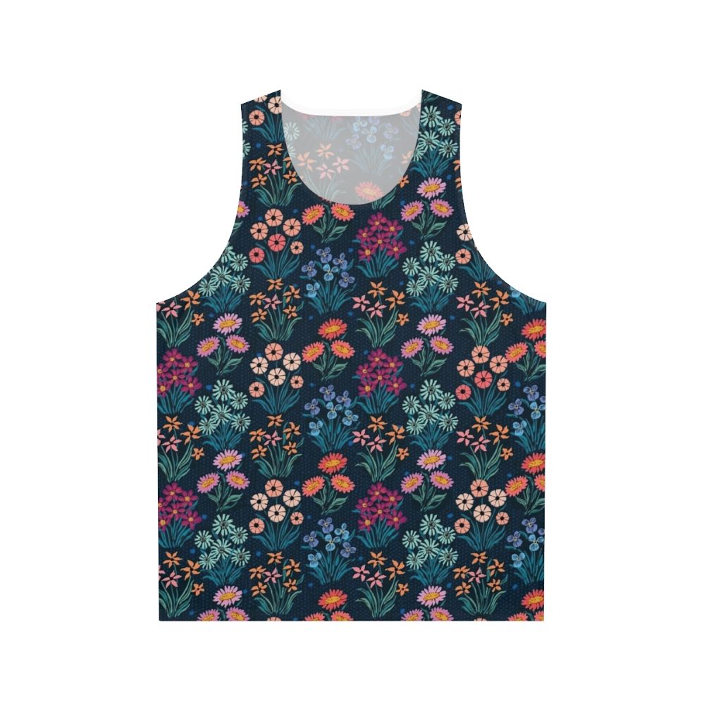 Floral botanical bloom unisex tank top