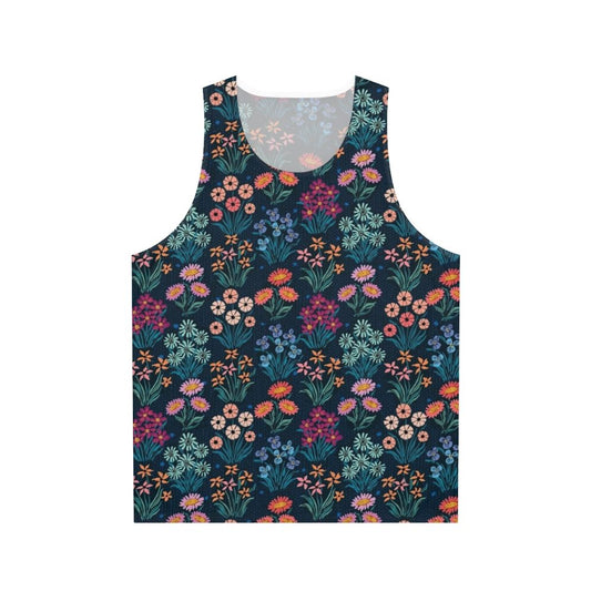 Floral botanical bloom unisex tank top