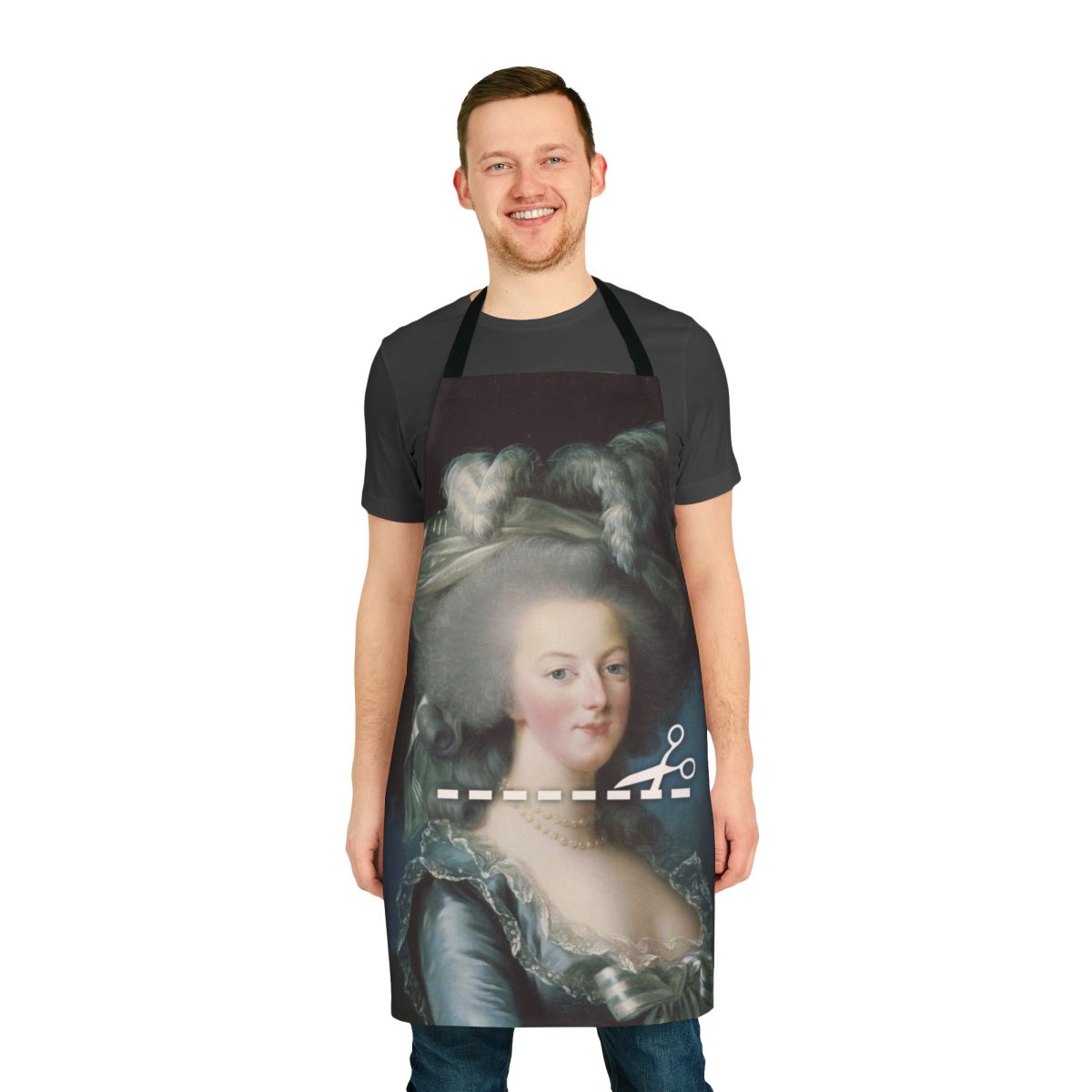 Floral Marie Antoinette inspired apron with French baroque design