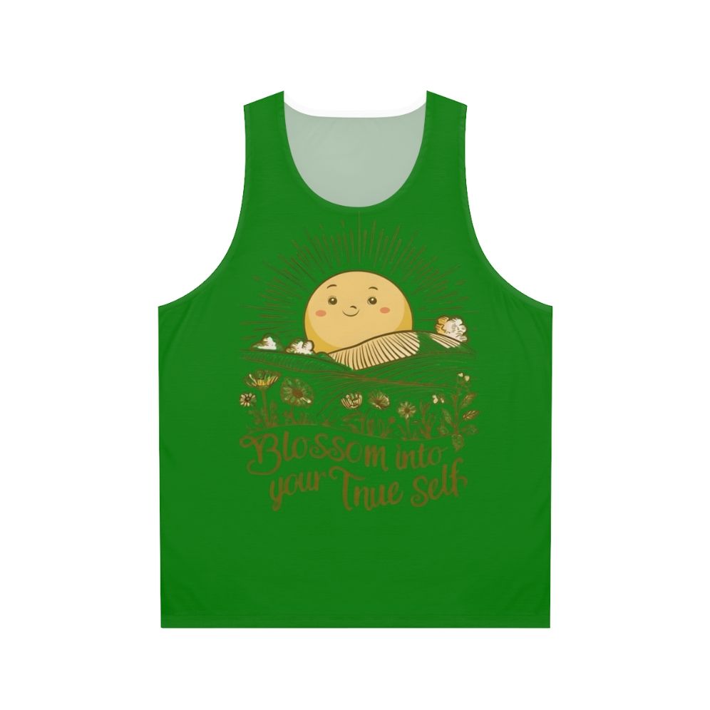 Floral nature inspired unisex tank top