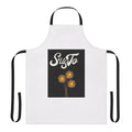Floral print apron with 'Susto Is Real' design, perfect gift for music fans