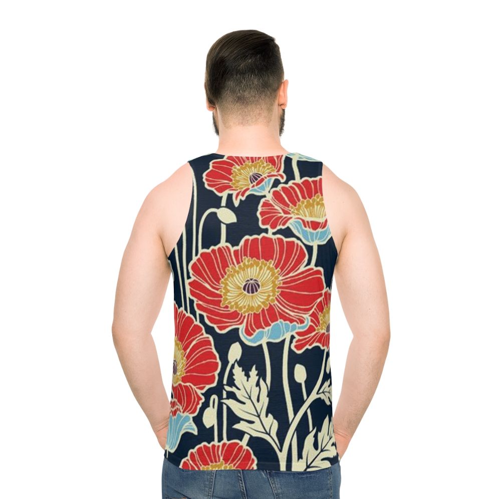 Floral unisex tank top with botanical design