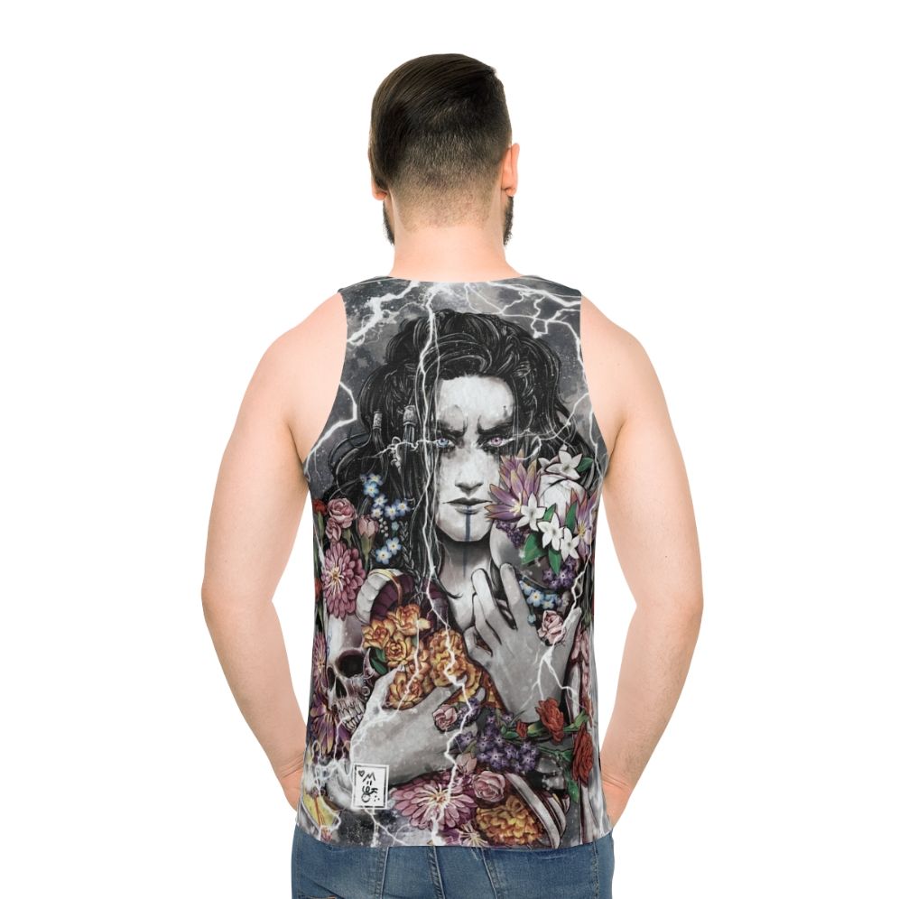 Floral unisex tank top with Mollymauk-inspired watercolor design