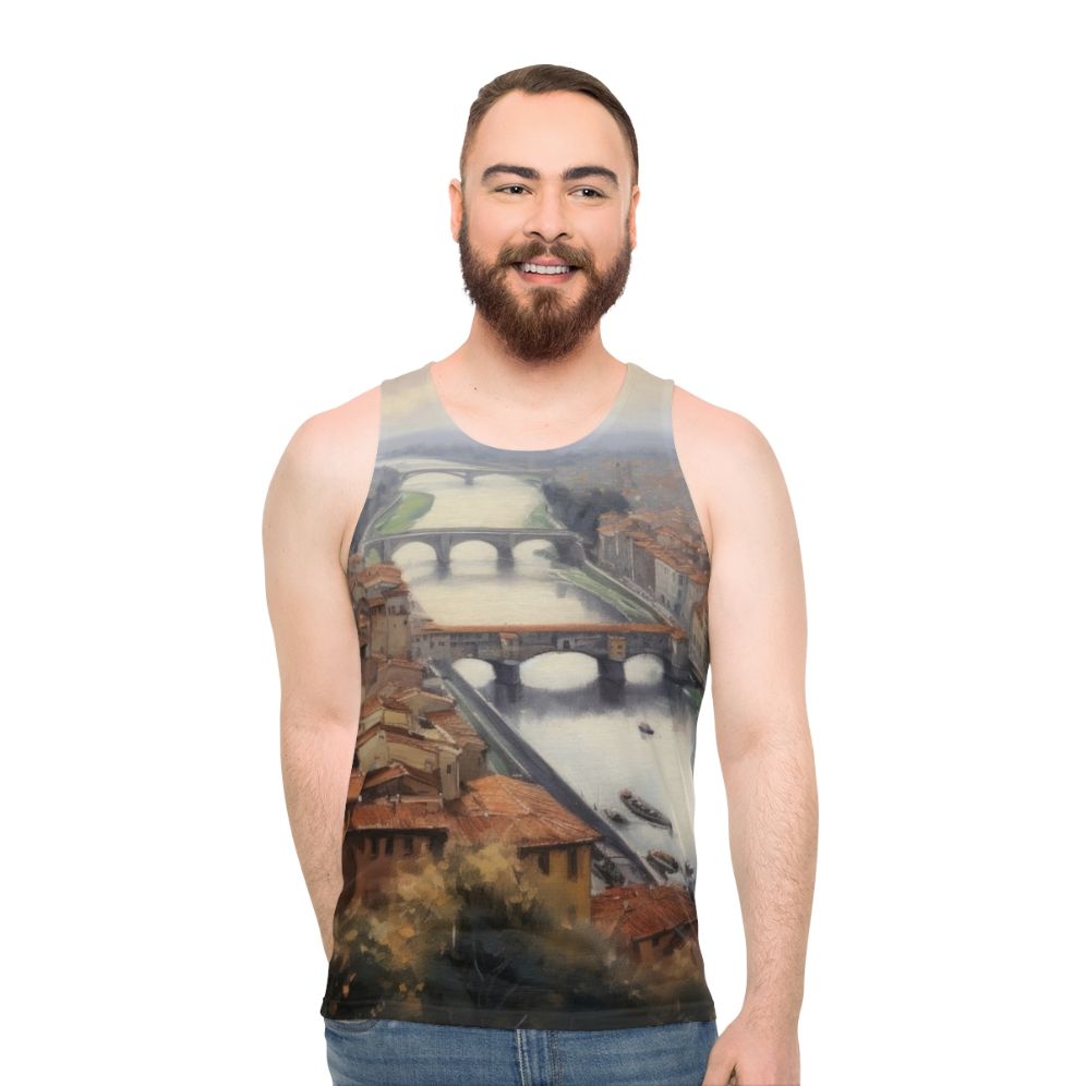 Florence Italy Cathedral Landscape Unisex Tank Top