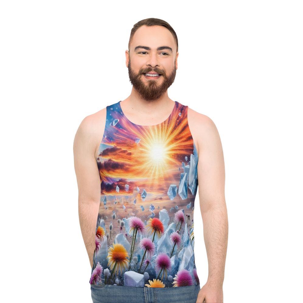 Flower Sunset Unisex Tank Top