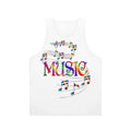 Flowing music notes unisex tank top