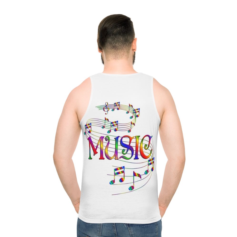 Flowing music notes unisex tank top