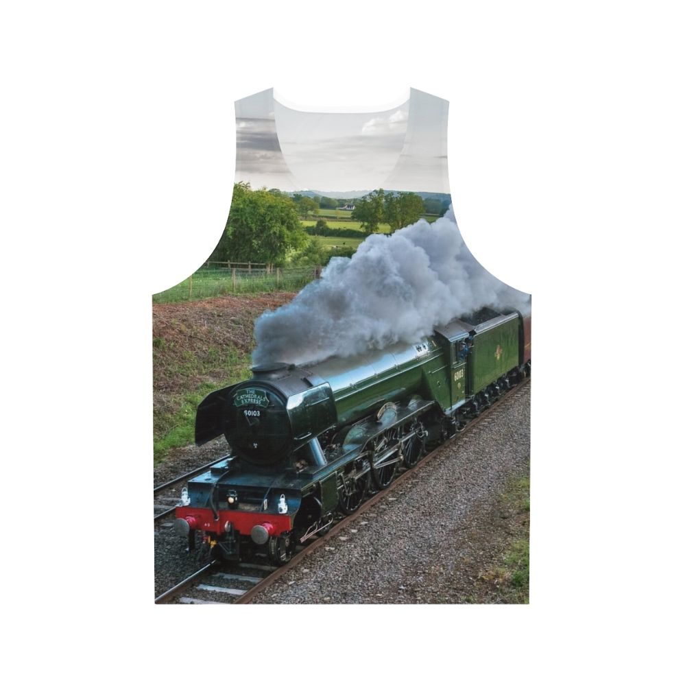 Unisex Tank Top Featuring the Iconic Flying Scotsman Steam Train