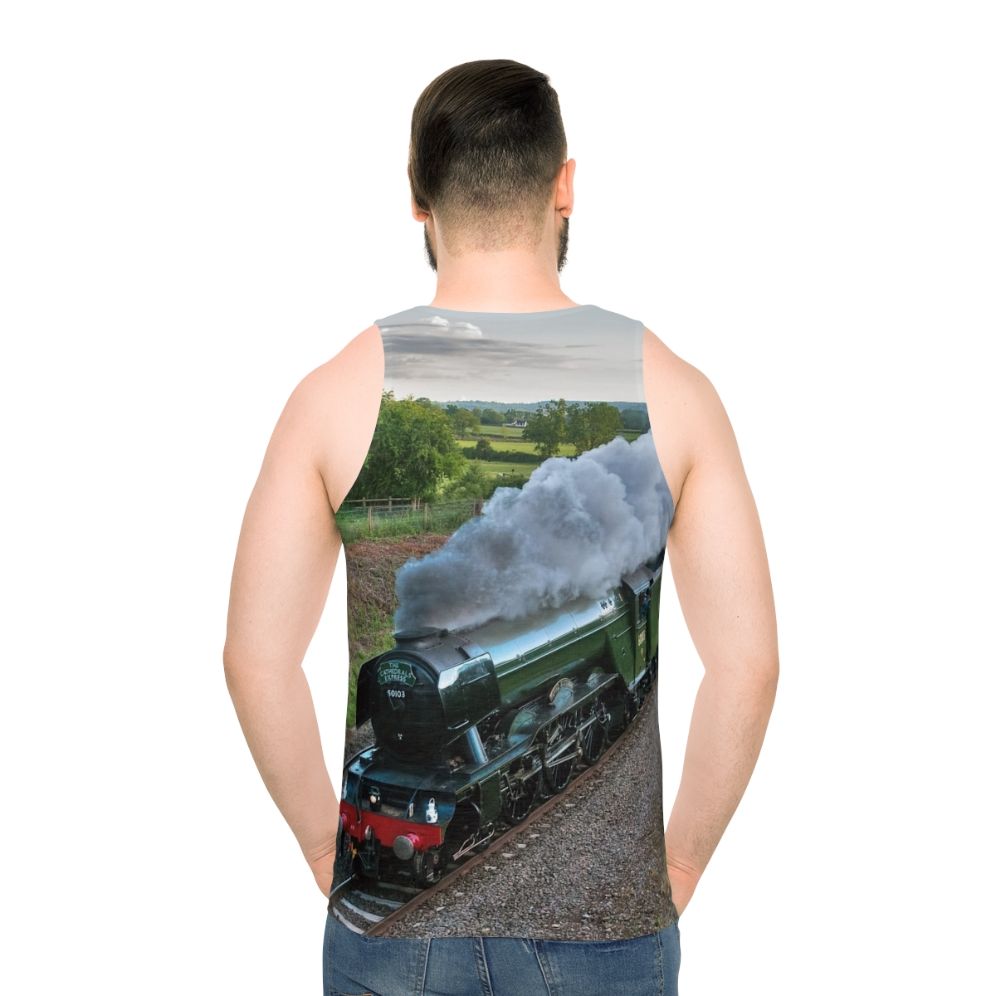 Unisex Tank Top Featuring the Iconic Flying Scotsman Steam Train