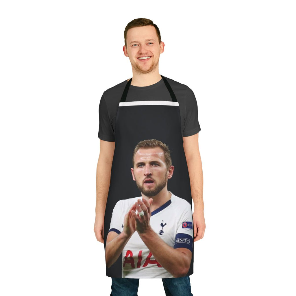 Football fan apron featuring image of Harry Kane, a popular English soccer player
