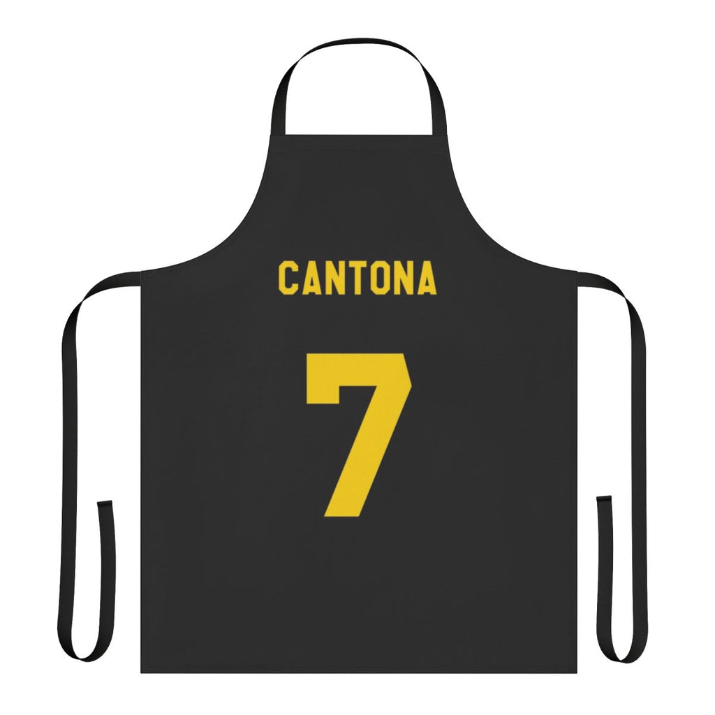 Football-themed apron featuring the iconic number 7 design and Manchester United inspiration