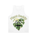 Unisex tank top with "For Real Plant Daddy" design for plant enthusiasts