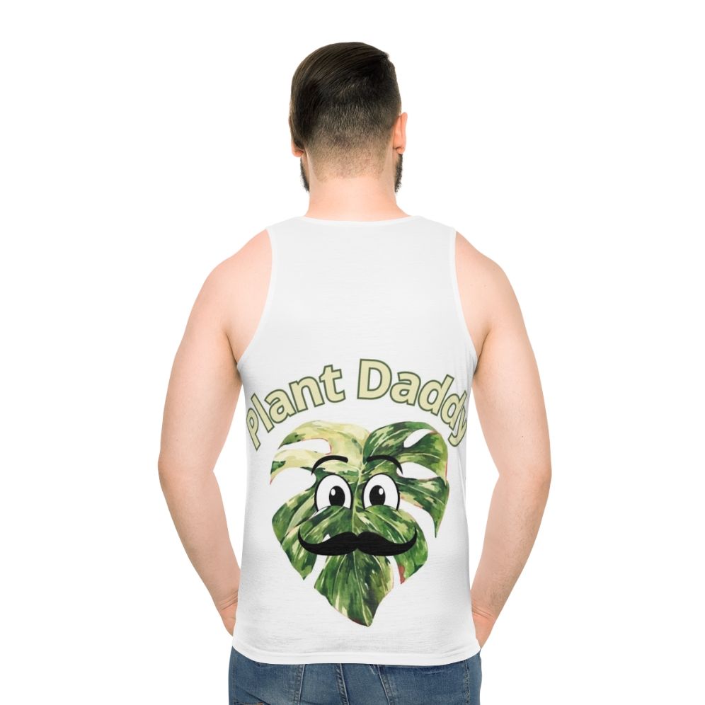 Unisex tank top with "For Real Plant Daddy" design for plant enthusiasts