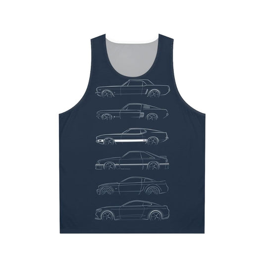 Vintage Ford Mustang Evolution Unisex Tank Top