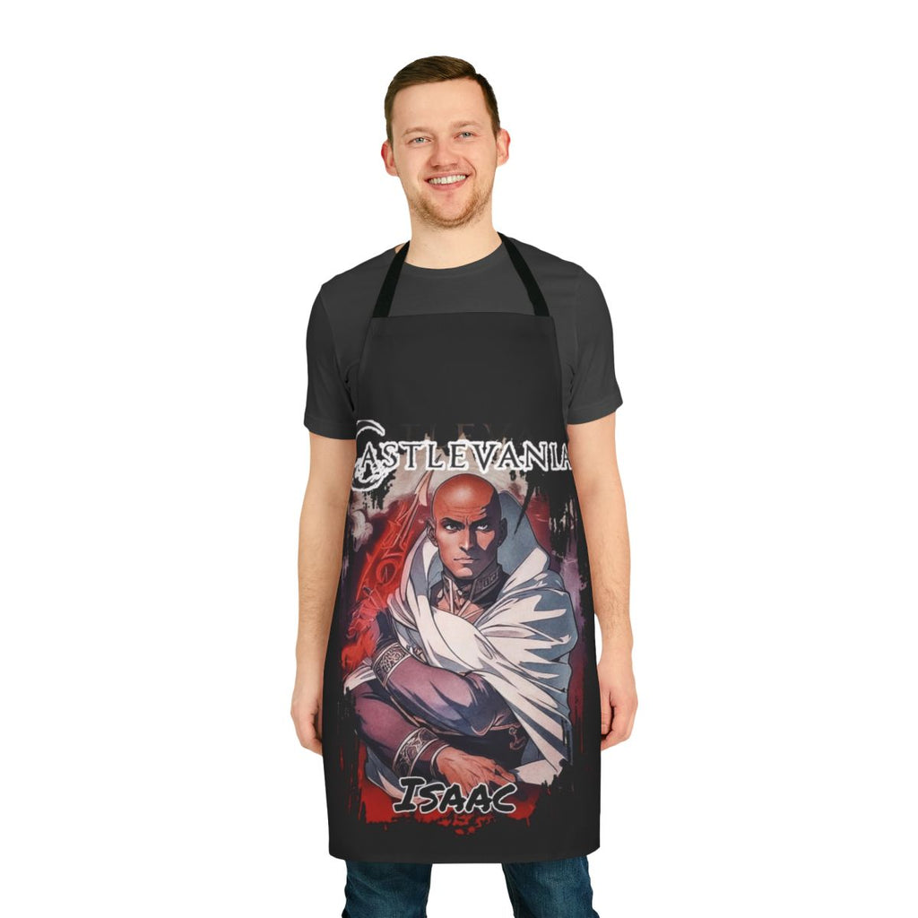 Castlevania-inspired apron featuring Isaac, the Forge Master, for fans of the Netflix series