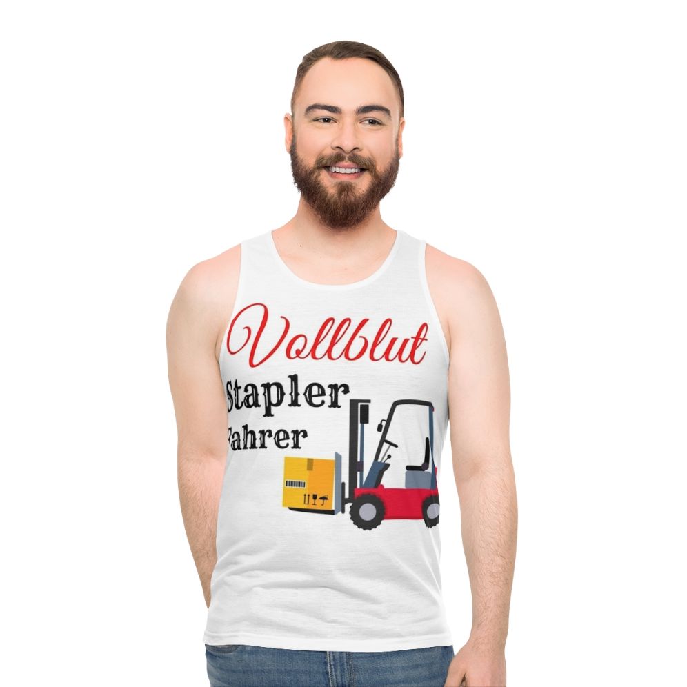 Forklift driver unisex tank top