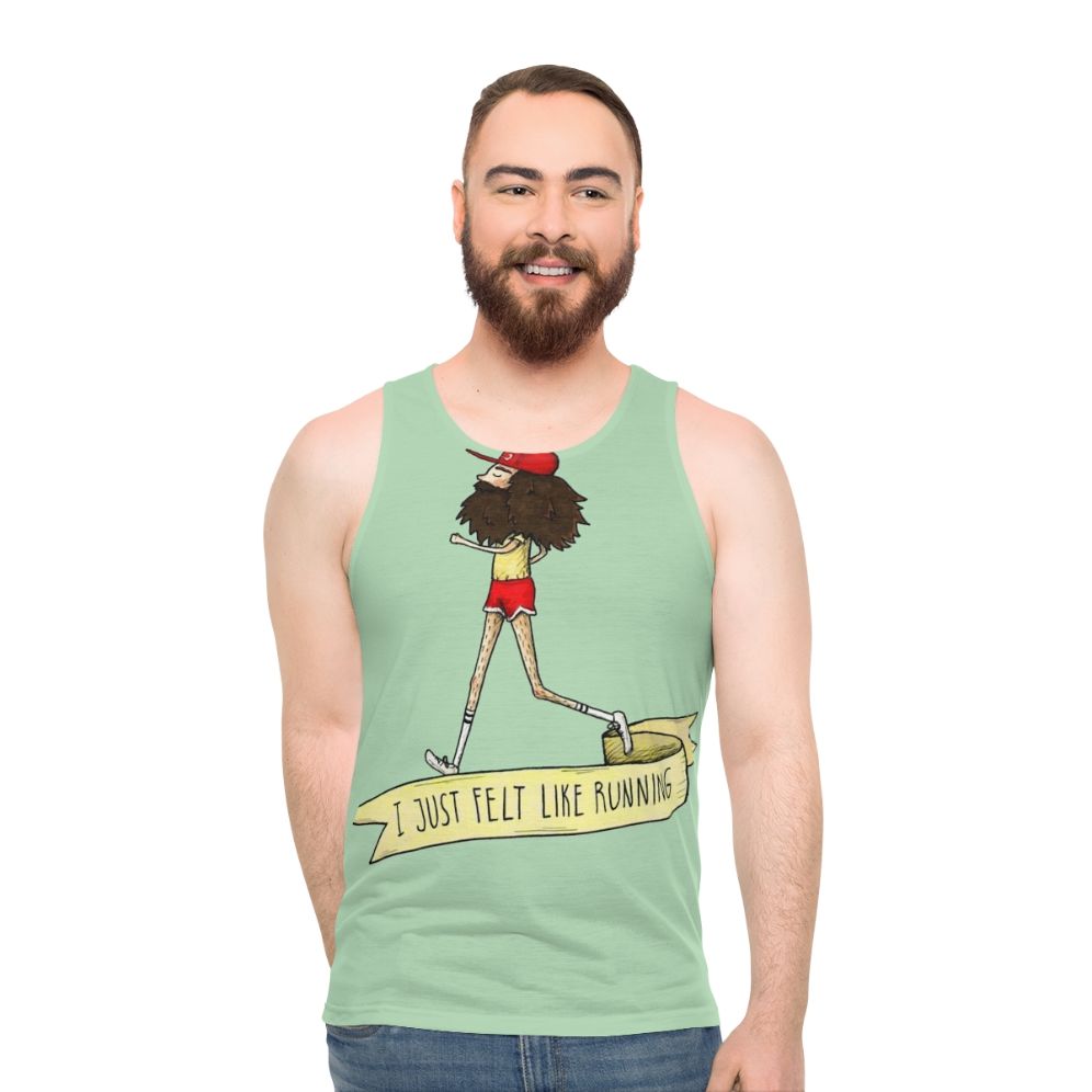 Forrest Gump Unisex Tank Top with Running Quote