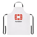 Fortinet-inspired apron with networking and cybersecurity design