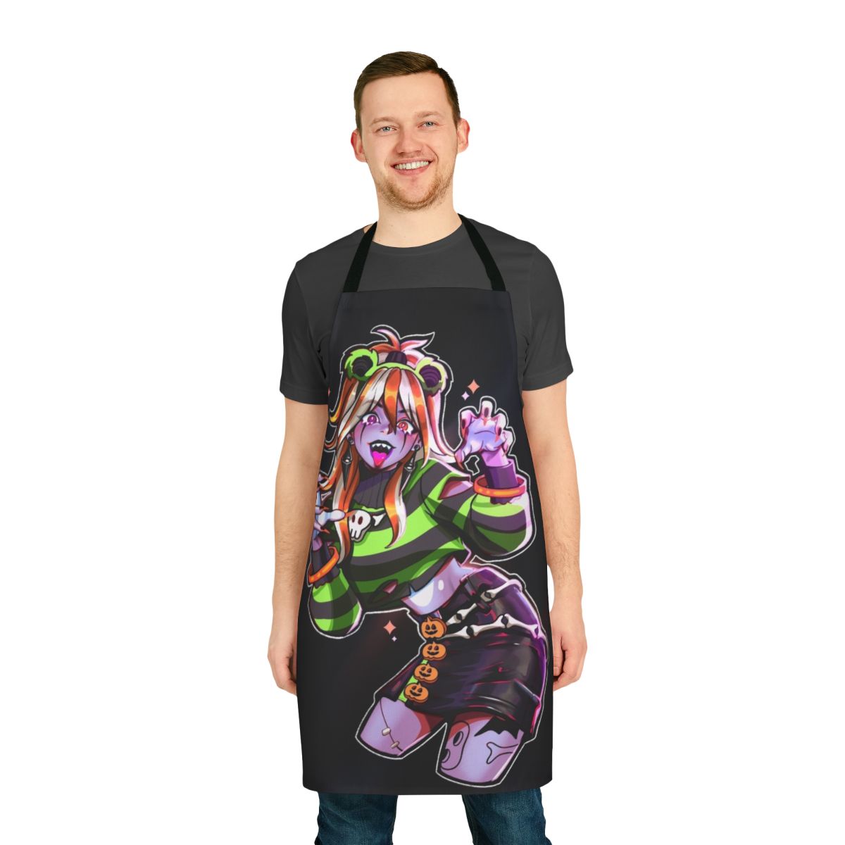 Fortnite-themed apron with team leader design for gaming and cosplay enthusiasts