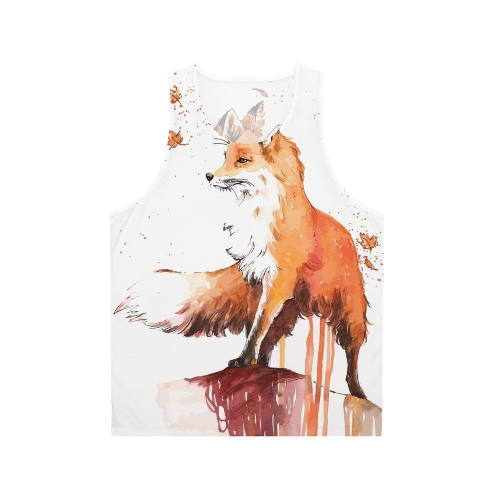 Unisex fox tank top with nature-inspired graphic design