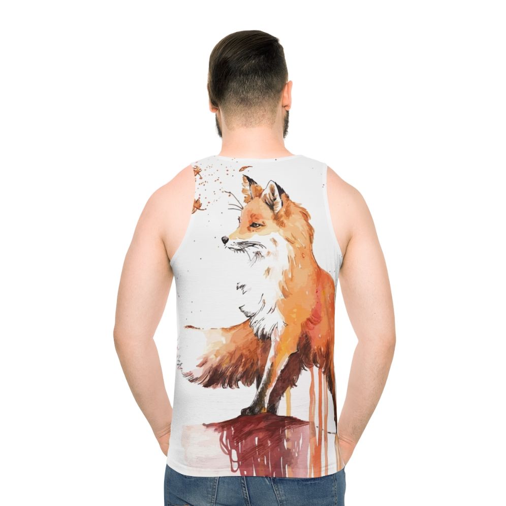 Unisex fox tank top with nature-inspired graphic design