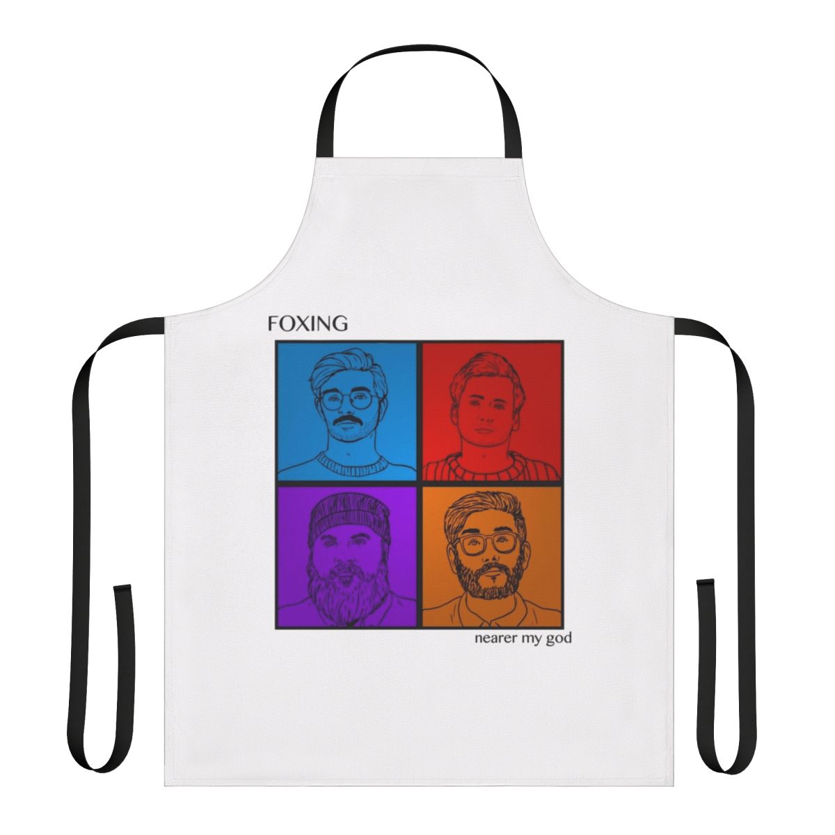 Apron featuring the album artwork for Foxing's "Nearer My God"